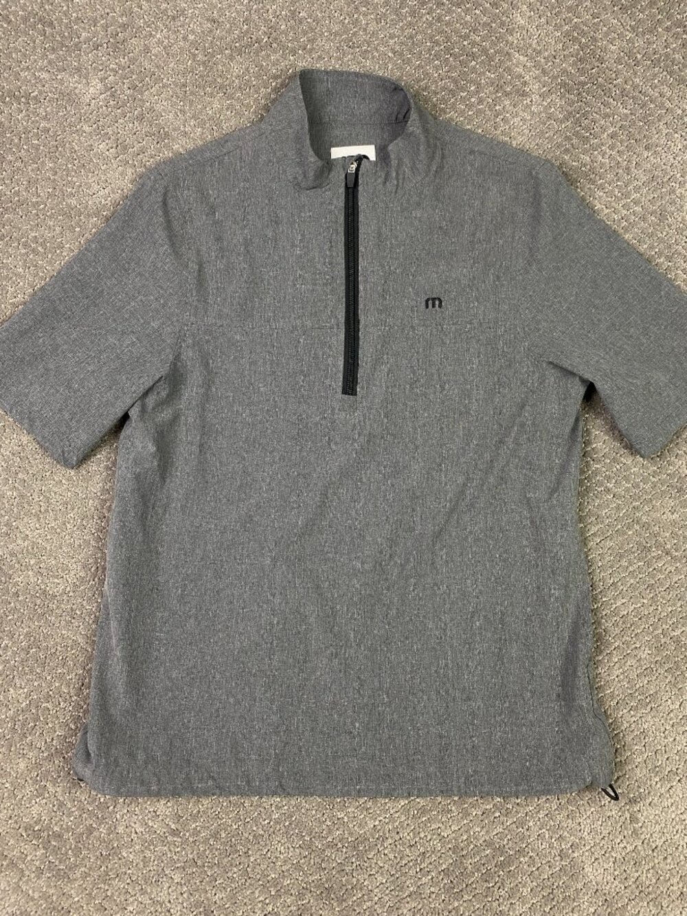 Travis Mathew 1/2 Zip Short Sleeve Jacket Men's Medium Gray Golf Wind shirt